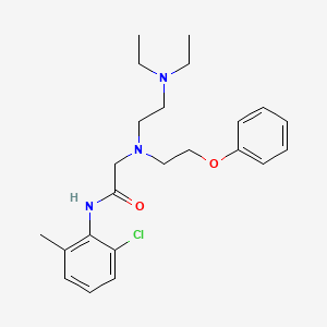 molecular formula C23H32ClN3O2 B13748183 N-(2-chloro-6-methylphenyl)-2-[2-(diethylamino)ethyl-(2-phenoxyethyl)amino]acetamide 