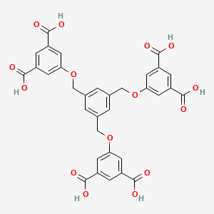 molecular formula C33H24O15 B13748204 1,3,5-Tris-[3,5-(dicarboxy)phenoxymethyl]benzene 