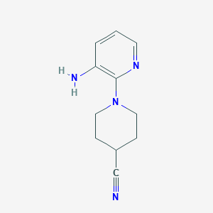molecular formula C11H14N4 B1374821 1-(3-氨基吡啶-2-基)哌啶-4-碳腈 CAS No. 1416624-71-9