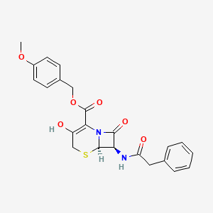 5-Thia-1-azabicyclo[4.2.0]oct-2-ene-2-carboxylicacid,3-hydroxy-8-oxo-7-[(phenylacetyl)amino]-,(4-methoxyphenyl)methyl ester,(6R,7R)-(9ci)