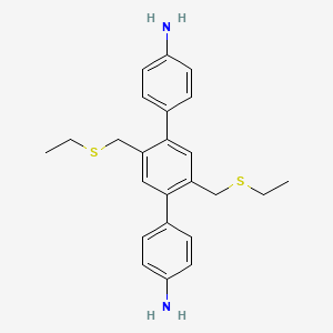 4-[4-(4-aminophenyl)-2,5-bis(ethylsulfanylmethyl)phenyl]aniline