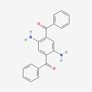 molecular formula C20H16N2O2 B13748233 2,5-Dibenzoyl-1,4-phenylenediamine CAS No. 38869-82-8