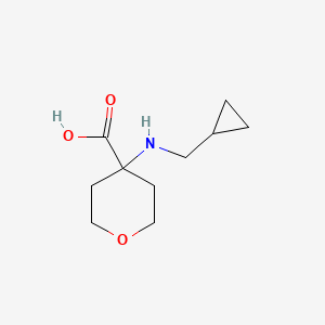 molecular formula C10H17NO3 B13748238 4-(Cyclopropylmethylamino)oxane-4-carboxylic acid 