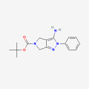 molecular formula C16H20N4O2 B1374824 叔丁基 3-氨基-2-苯基-2,6-二氢吡咯并[3,4-c]吡唑-5(4H)-羧酸酯 CAS No. 1414568-27-6