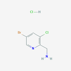 molecular formula C6H7BrCl2N2 B1374825 (5-Bromo-3-chloropyridin-2-yl)methanamine hydrochloride CAS No. 1416714-02-7