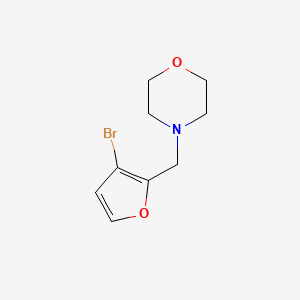 molecular formula C9H12BrNO2 B1374826 4-((3-Bromofuran-2-yl)methyl)morpholine CAS No. 1415383-97-9