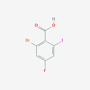 molecular formula C7H3BrFIO2 B1374827 2-Bromo-4-fluoro-6-iodobenzoic acid CAS No. 1421275-39-9