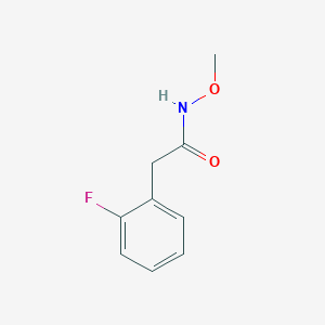 molecular formula C9H10FNO2 B13748309 2-(2-fluorophenyl)-N-methoxyacetamide 