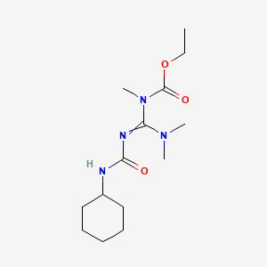 Carbamic acid, [[[(cyclohexylamino)carbonyl]imino](dimethylamino)methyl]methyl-, ethyl ester