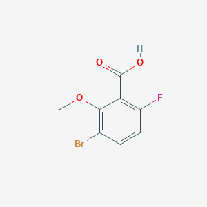 molecular formula C8H6BrFO3 B1374832 3-Bromo-6-fluoro-2-methoxybenzoic acid CAS No. 1426073-21-3