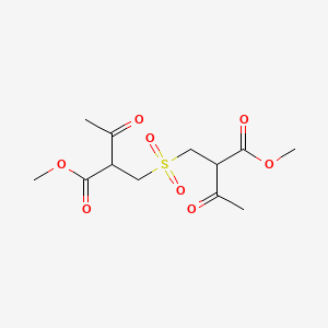 molecular formula C12H18O8S B13748337 Dimethyl 2,2'-(sulphonylbis(methylene))bis(3-oxoacetoacetate) CAS No. 3179-29-1