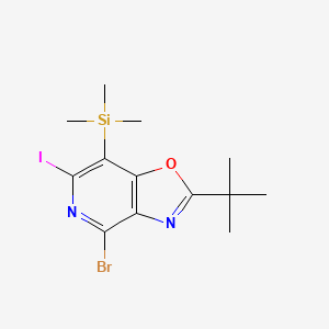 4-Bromo-2-(tert-butyl)-6-iodo-7-(trimethylsilyl)oxazolo[4,5-c]pyridine