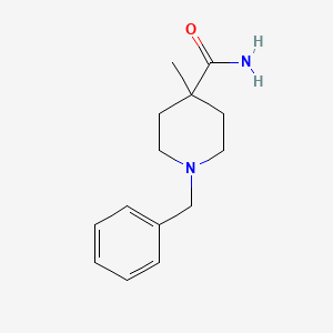 molecular formula C14H20N2O B1374836 1-Benzyl-4-methyl-piperidine-4-carboxylic acid amide CAS No. 1345728-57-5