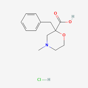 molecular formula C13H18ClNO3 B1374837 2-Benzyl-4-methylmorpholine-2-carboxylic acid hydrochloride CAS No. 1361111-95-6