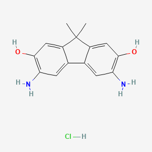 3,6-Diamino-9,9-dimethylfluorene-2,7-diol;hydrochloride