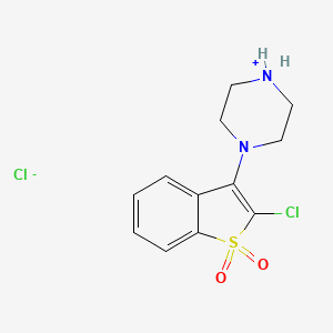 2-Chloro-3-(1-piperazinyl)benzo(b)thiophene 1,1-dioxide hydrochloride