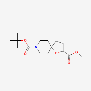 molecular formula C15H25NO5 B1374840 8-Tert-butyl 2-methyl 1-oxa-8-azaspiro[4.5]decane-2,8-dicarboxylate CAS No. 1160246-95-6