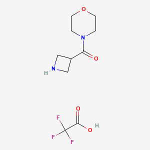 molecular formula C10H15F3N2O4 B1374844 4-(Azetidine-3-carbonyl)morpholine; trifluoroacetic acid CAS No. 1361111-61-6