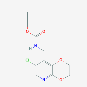 molecular formula C13H17ClN2O4 B1374847 叔丁基((7-氯-2,3-二氢-[1,4]二氧杂环[2,3-b]吡啶-8-基)甲基)氨基甲酸酯 CAS No. 1346447-18-4