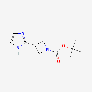 molecular formula C11H17N3O2 B1374853 tert-butyl 3-(1H-imidazol-2-yl)azetidine-1-carboxylate CAS No. 1234710-02-1