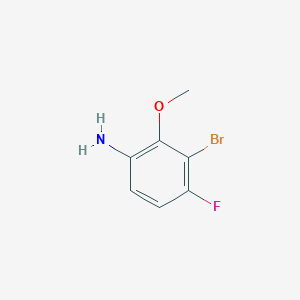 molecular formula C7H7BrFNO B1374856 3-Bromo-4-fluoro-2-methoxyaniline CAS No. 1257535-12-8