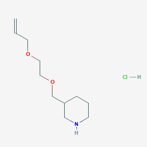 molecular formula C11H22ClNO2 B1374867 3-{[2-(Allyloxy)ethoxy]methyl}piperidine hydrochloride CAS No. 1220017-80-0
