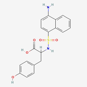 2-[(4-Aminonaphthalen-1-yl)sulfonylamino]-3-(4-hydroxyphenyl)propanoic acid