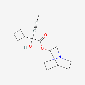 3-Pentynoic acid, 2-cyclobutyl-2-hydroxy-, 3-quinuclidinyl ester