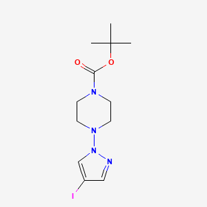 molecular formula C12H19IN4O2 B1374871 tert-Butyl 4-(4-iodo-1H-pyrazol-1-yl)piperazine-1-carboxylate CAS No. 1260771-95-6