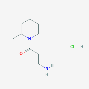 molecular formula C9H19ClN2O B1374874 3-Amino-1-(2-methyl-1-piperidinyl)-1-propanone hydrochloride CAS No. 1220017-39-9