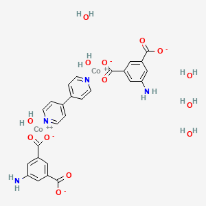 5-aminobenzene-1,3-dicarboxylate;cobalt(2+);4-pyridin-4-ylpyridine;hexahydrate