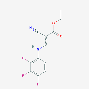 molecular formula C12H9F3N2O2 B1374888 2-氰基-3-(2,3,4-三氟苯胺基)丙-2-烯酸乙酯 CAS No. 144367-60-2