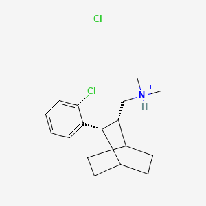 molecular formula C17H25Cl2N B13748890 (Z)-2-(2-Chlorophenyl)-3-(dimethylaminomethyl)bicyclo(2.2.2)octane, hydrochloride CAS No. 62373-84-6