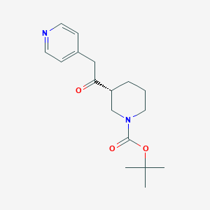 molecular formula C17H24N2O3 B1374901 (R)-1-Boc-3-(2-pyridin-4-YL-acetyl)-piperidine CAS No. 1187927-03-2