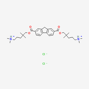 9H-Fluorene-2,7-dicarboxylic acid, bis(5-(dimethylamino)-2,2-dimethylpentyl) ester, dihydrochloride