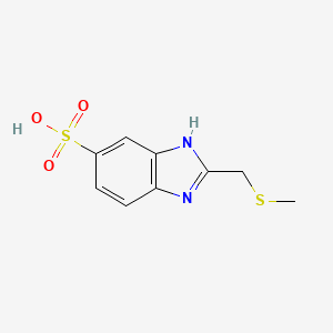 2-((Methylthio)methyl)-1H-benzimidazole-5-sulphonic acid