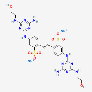 Benzenesulfonic acid, 2,2'-(1,2-ethenediyl)bis[5-[[4-amino-6-[(2-hydroxyethyl)amino]-1,3,5-triazin-2-yl]amino]-, disodium salt