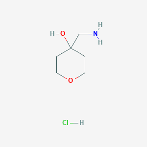 molecular formula C6H14ClNO2 B1374910 4-(Aminomethyl)tetrahydro-2H-pyran-4-ol hydrochloride CAS No. 666261-01-4
