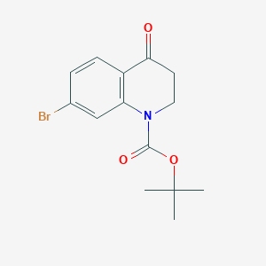 molecular formula C14H16BrNO3 B1374920 Tert-butyl 7-bromo-4-oxo-3,4-dihydroquinoline-1(2h)-carboxylate CAS No. 1187927-67-8