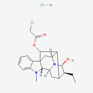 [(9R,10S,13S,14R,16S)-13-ethyl-14-hydroxy-8-methyl-8,15-diazahexacyclo[14.2.1.01,9.02,7.010,15.012,17]nonadeca-2,4,6-trien-18-yl] 2-chloroacetate;hydrochloride