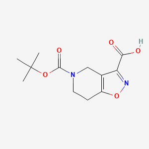 molecular formula C12H16N2O5 B1374931 5-(tert-Butoxycarbonyl)-4,5,6,7-tetrahydroisoxazolo[4,5-c]pyridine-3-carboxylic Acid CAS No. 912265-93-1
