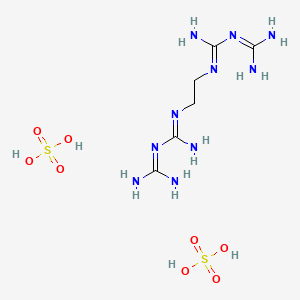 2-[2-[[amino-(diaminomethylideneamino)methylidene]amino]ethyl]-1-(diaminomethylidene)guanidine;sulfuric acid