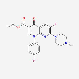 Ethyl 6-fluoro-1-(4-fluorophenyl)-7-(4-methylpiperazin-1-yl)-4-oxo-1,4-dihydro-1,8-naphthyridine-3-carboxylate