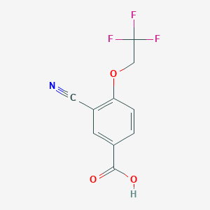 molecular formula C10H6F3NO3 B1374936 3-Cyano-4-(2,2,2-trifluoroethoxy)benzoic acid CAS No. 856165-85-0