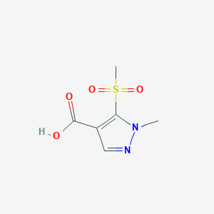 molecular formula C6H8N2O4S B1374938 5-甲磺酰基-1-甲基-1H-吡唑-4-羧酸 CAS No. 1227070-38-3