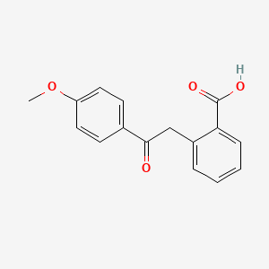 molecular formula C16H14O4 B13749397 o-Toluic acid, alpha-(p-methoxybenzoyl)- CAS No. 33533-90-3