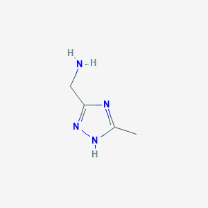 molecular formula C4H8N4 B137494 3-(氨甲基)-5-甲基-4H-1,2,4-三唑 CAS No. 131052-49-8