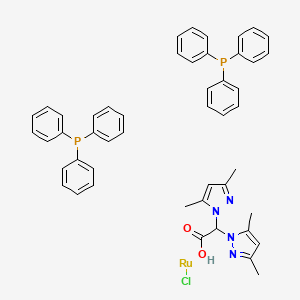 Ruthenium,chloro[a-(3,5-dimethyl-1H-pyrazol-1-yl-kn2)-3,5-dimethyl-1H-pyrazole-1-acetato-kn2,ko1]bis(triphenylphosphine)-,(oc-6-34)-(9ci)