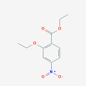 molecular formula C11H13NO5 B1374965 Benzoic acid, 2-ethoxy-4-nitro-, ethyl ester CAS No. 910572-96-2