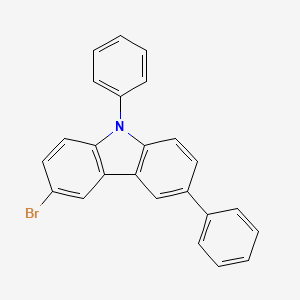 molecular formula C24H16BrN B1374984 3-溴-6,9-二苯基-9H-咔唑 CAS No. 1160294-85-8